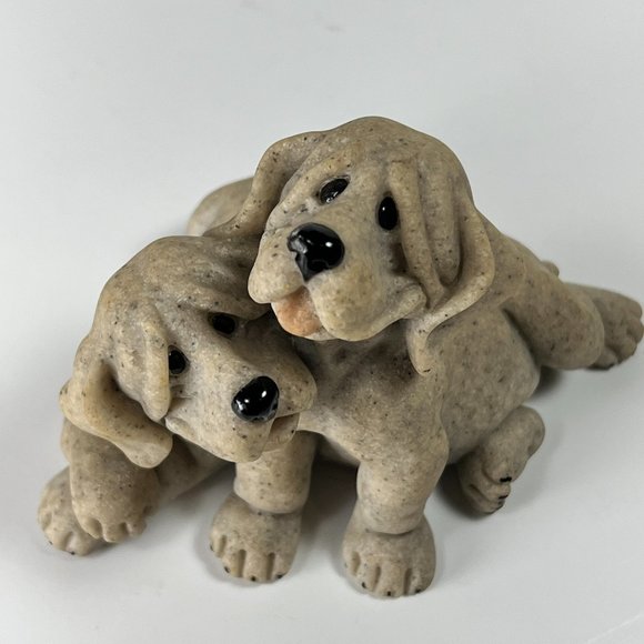 Vtg Quarry Critters Pebbles Patch Dogs Figurine 2001 Second Nature Collectible - Picture 5 of 9
